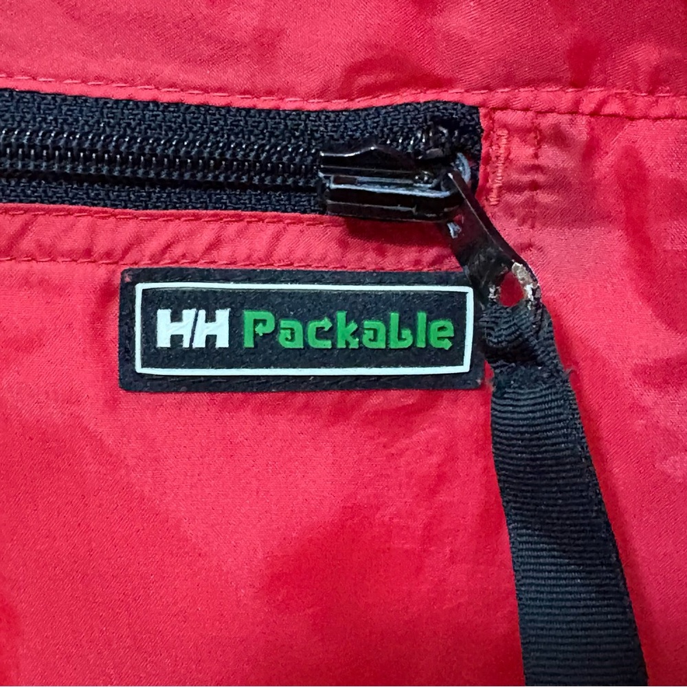 Helly Hansen Vibrant Red Nylon Packable Jacket Si… - image 6